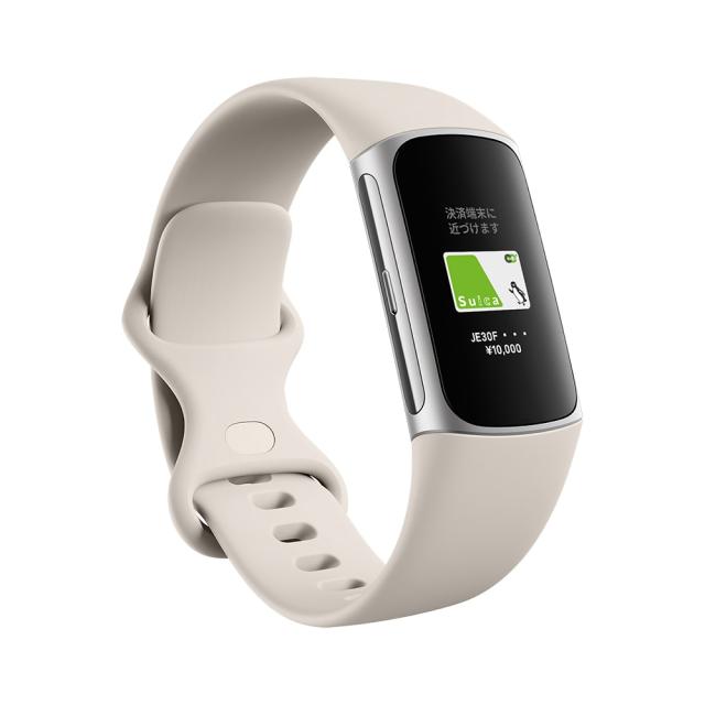 Google Fitbit Charge 6 - Porcelain / Silver アルミニウム